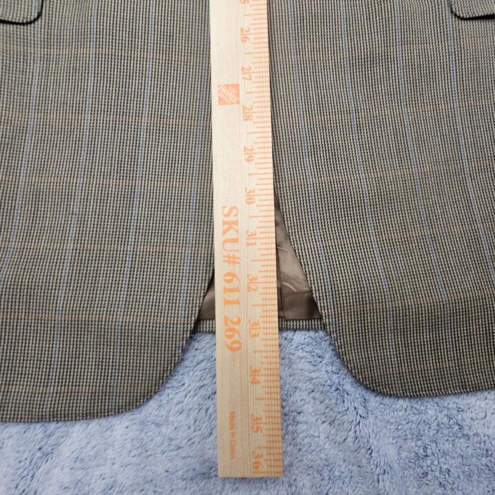 Vintage Canali Sport Coat Mens 44L Glen Plaid Blazer Wool Made in Italy Jacket